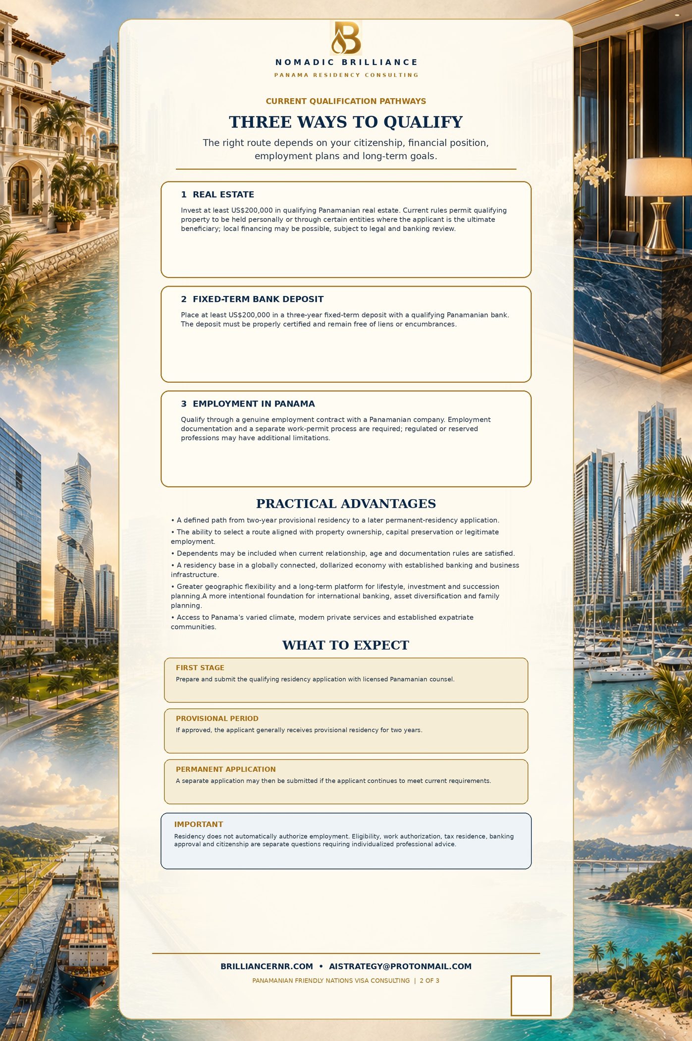 Panama Friendly Nations Visa Consulting — Three Ways to Qualify (Page 2 of 3)